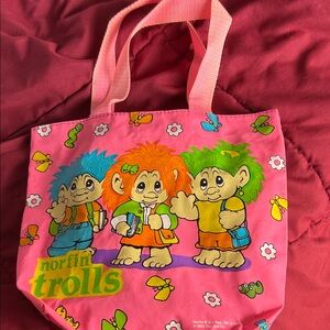 Colorful Vintage Norfin Trolls Tote Bag